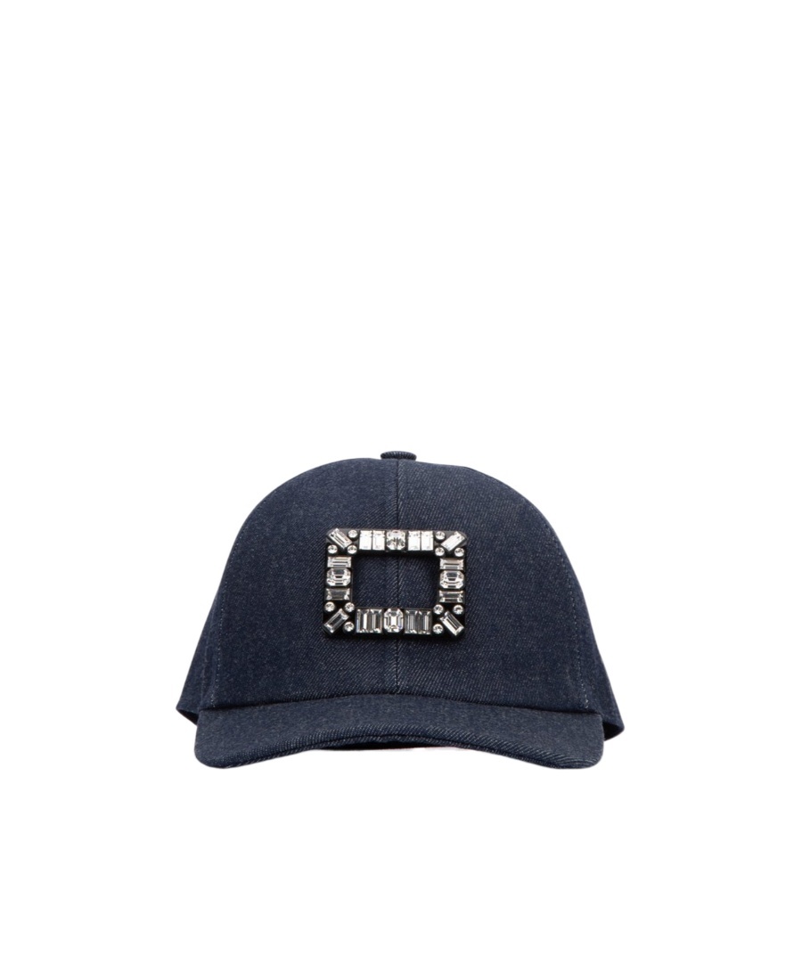 Roger Vivier Buckle Embellished Baseball Cap In Gray