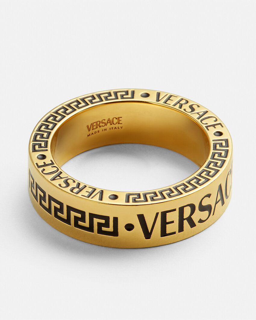 Versace Logo-engraved Ring