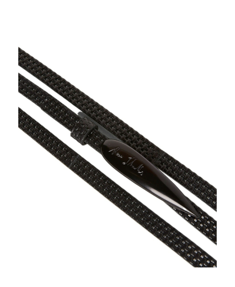 Acne Studios Engraved-logo Leather Belt In Black