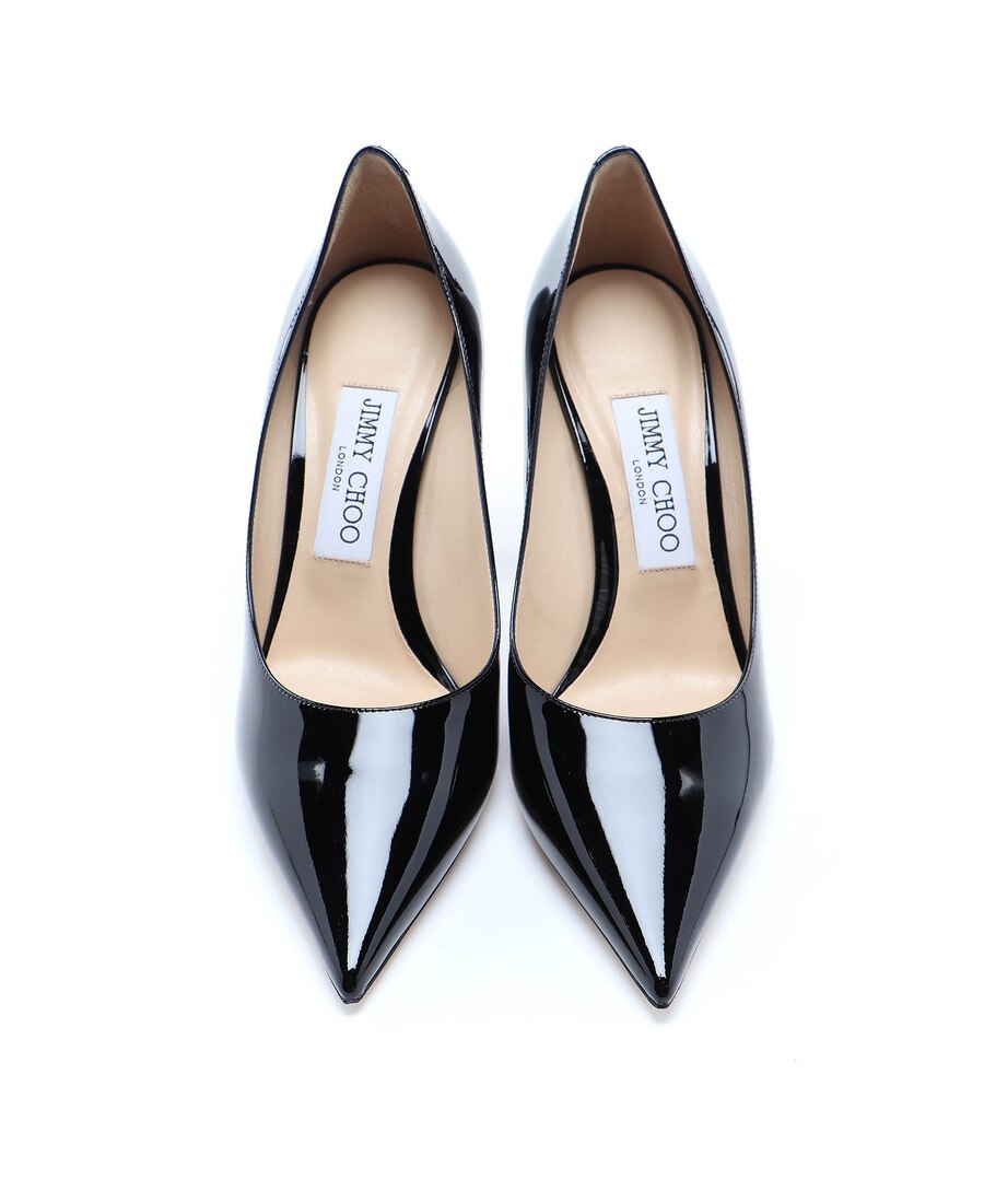 Jimmy Choo Love 85 Pointed Pumps In Nappa Leather And Mesh In Black
