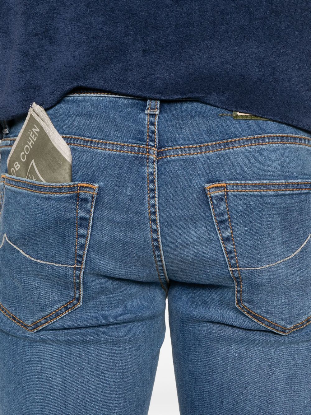 Jacob Cohen Straight Trousers Belt Loops In Blue