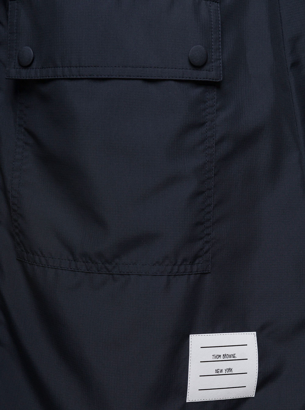 Thom Browne Rounded-collar Button-up Coat In Black