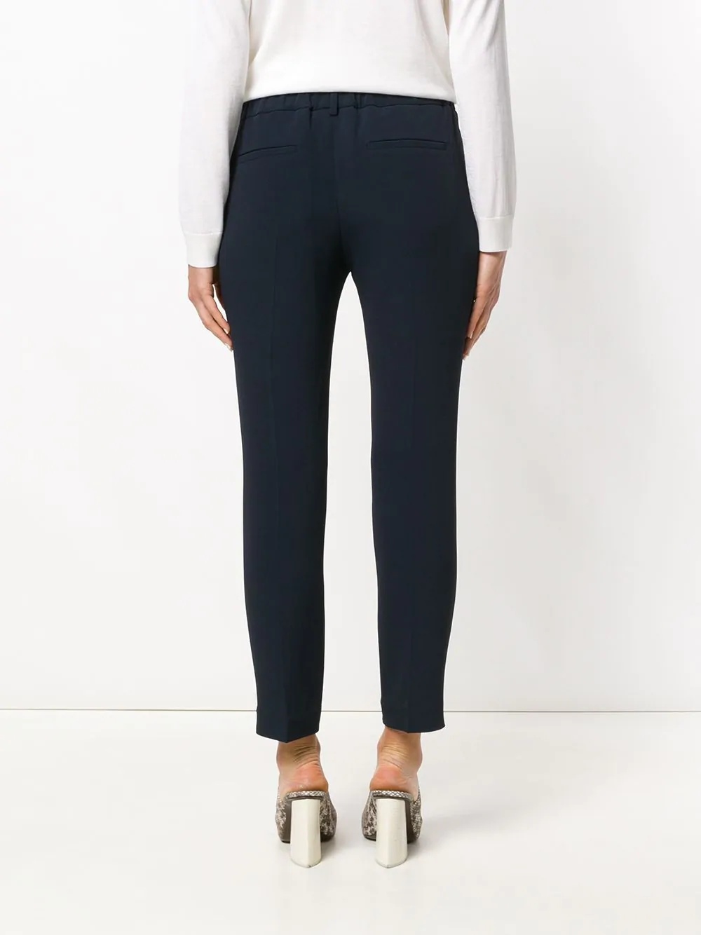 Brunello Cucinelli Tapered Cropped Trousers In Black