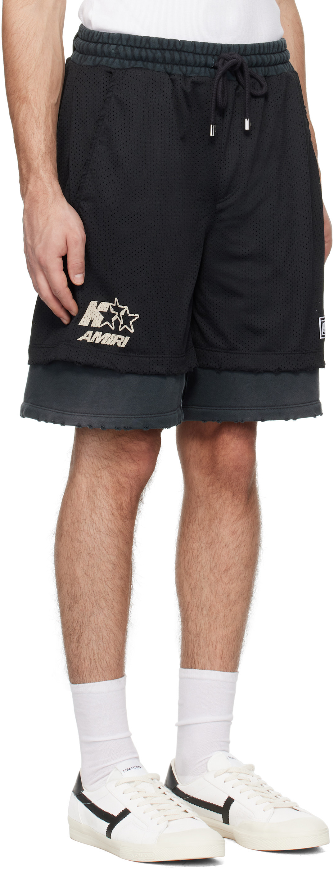 Amiri Elastic Waist Shorts In Black