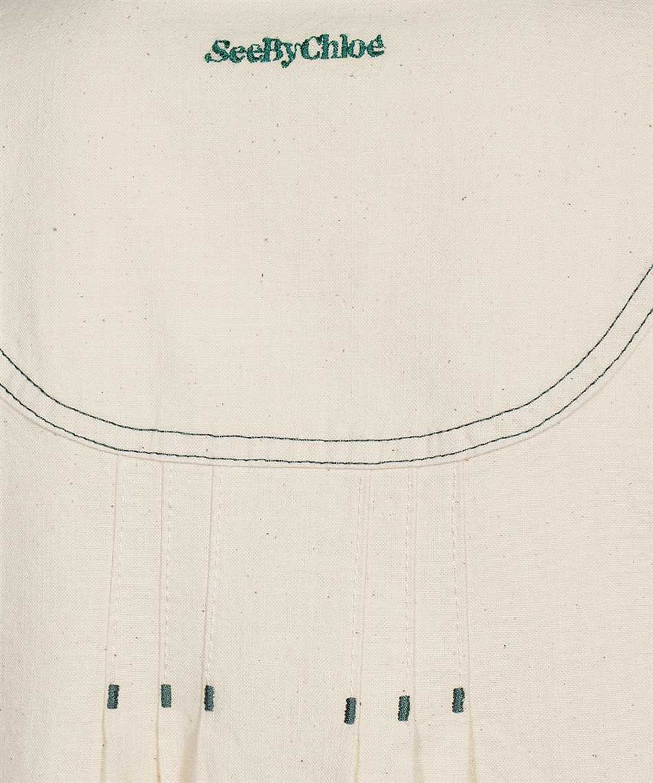 See By Chloé Short Sleeve Dress In White