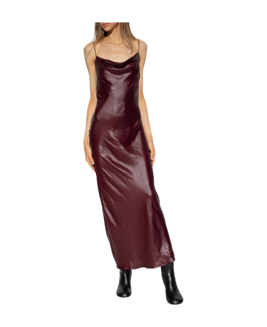 Stella Mccartney Backless Square-neck Midi Dress In Brown