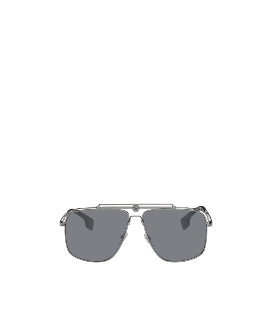 Versace Focus Logo Sunglasses In Gray