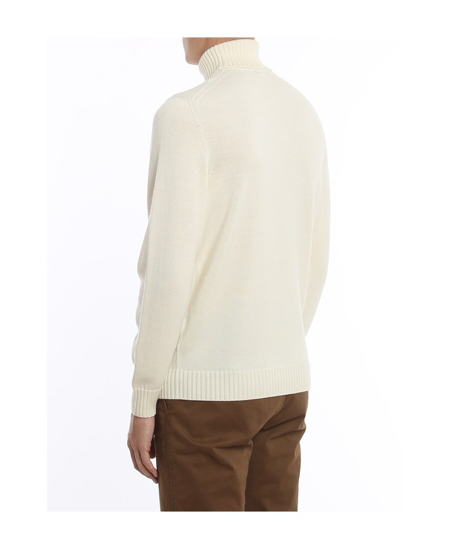 Drumohr Roll Neck Jumper In Nude