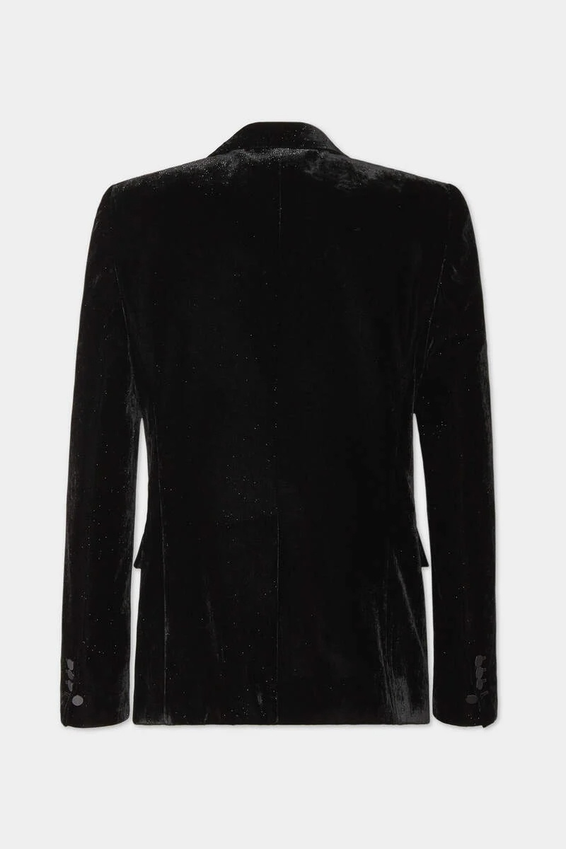Dsquared2 Velvet Blazer In Black