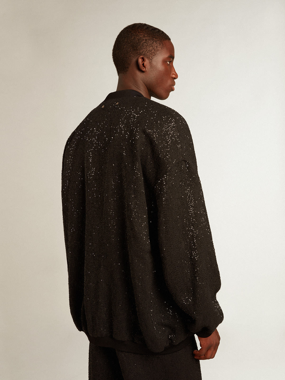 Golden Goose Sequin-embellished Cardigan In Black