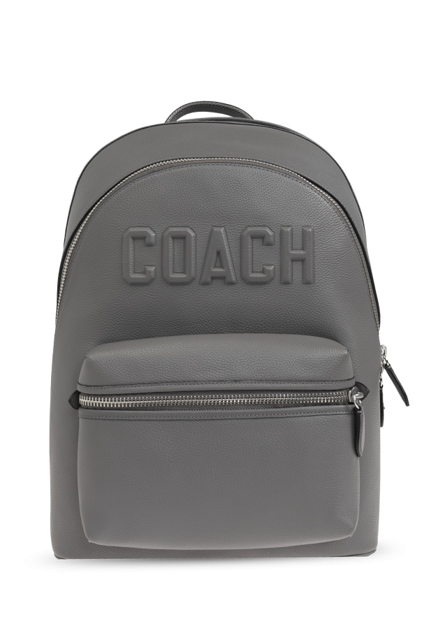 Coach Logo Backpack In Black