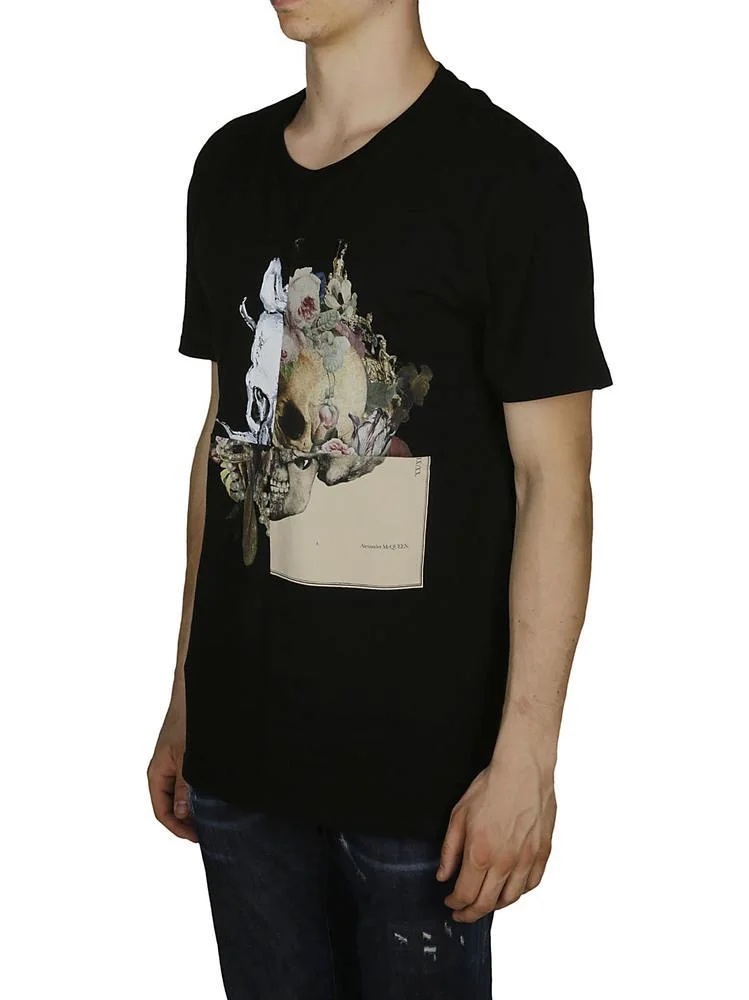 Alexander Mcqueen Logo Short-sleeved T-shirt In Black