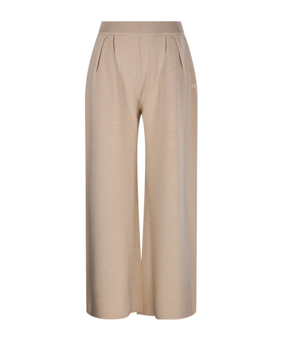 Max Mara Elastic Waist Casual Pants In Nude