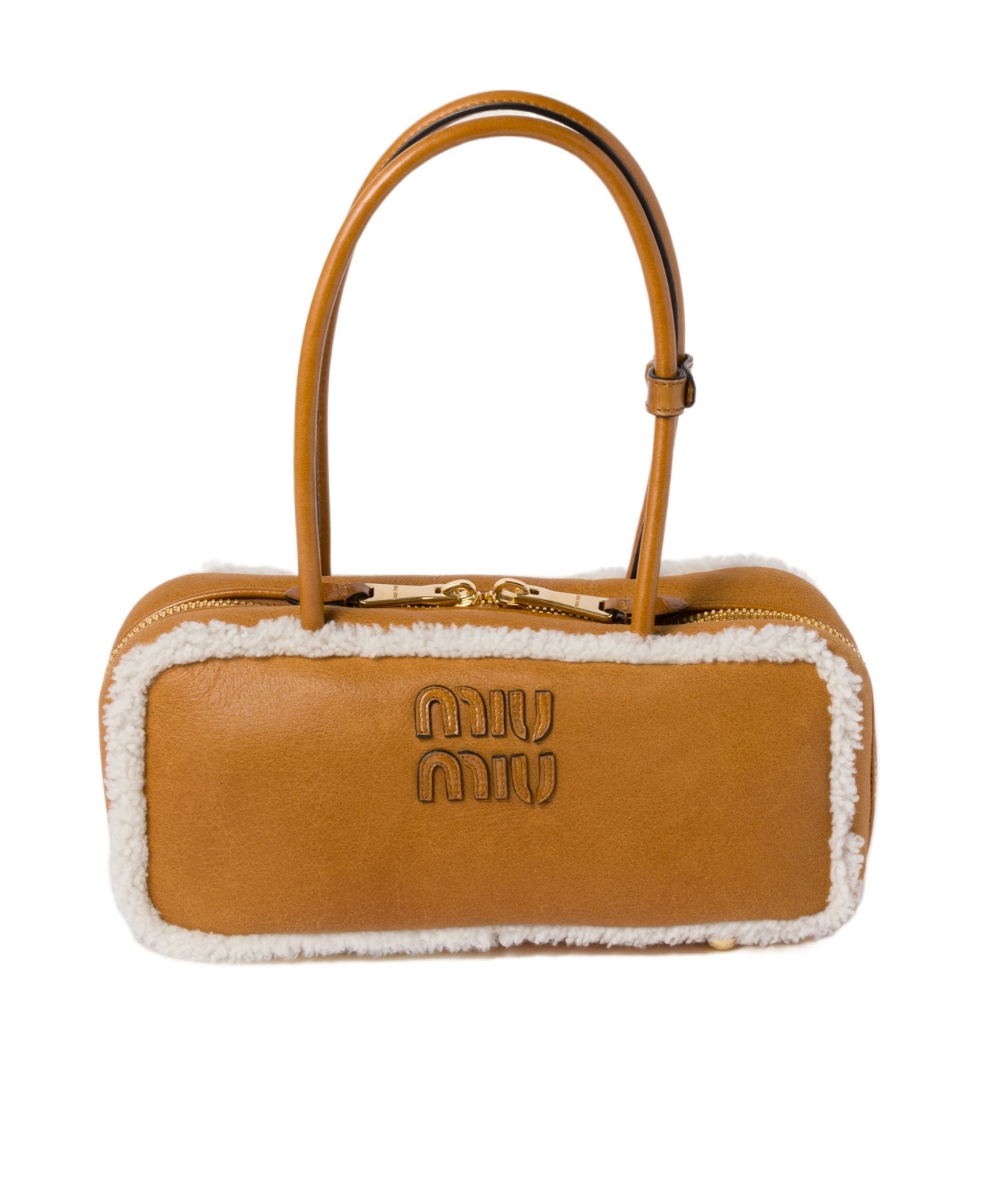Miu Miu Arcadie Shearling Top-handle Bag