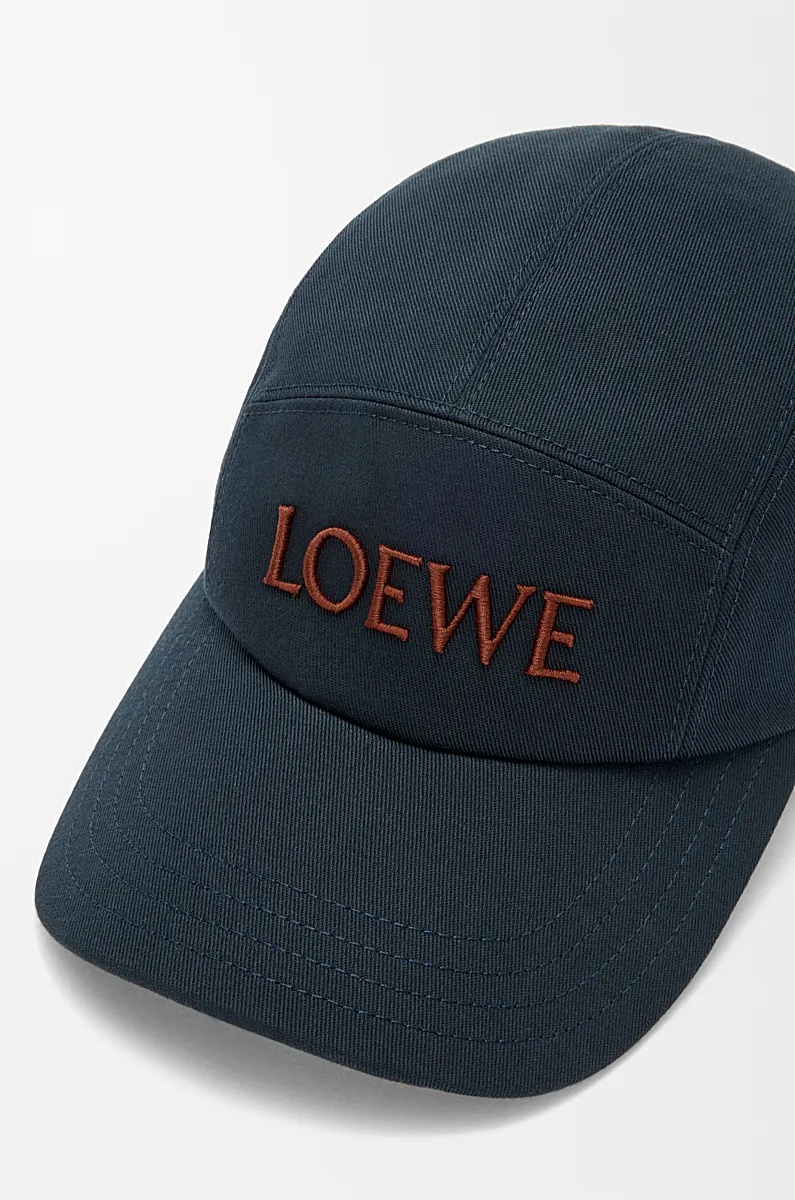 Loewe Cotton Camp Baseball Cap In Blue