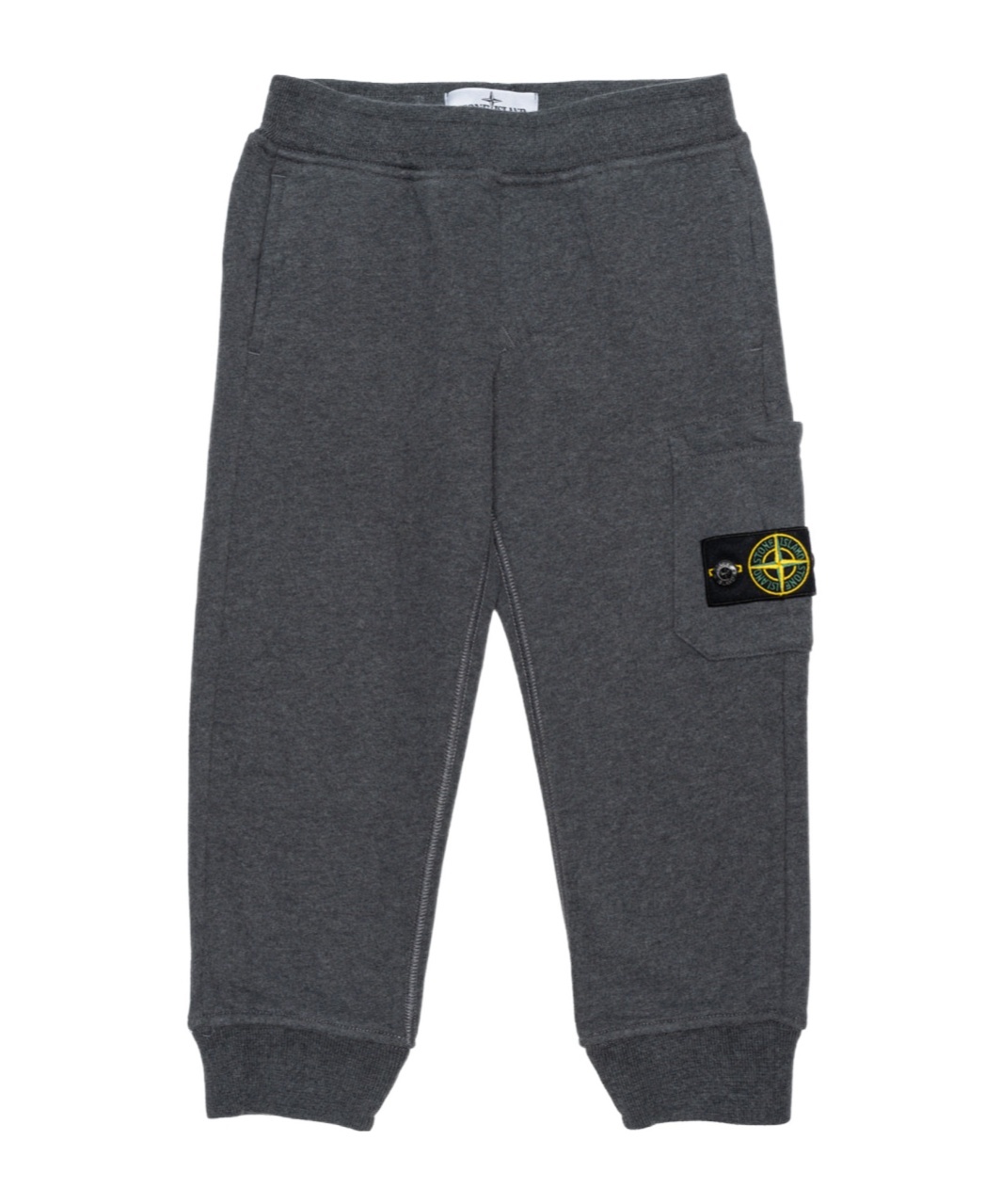Stone Island Compass Badge Cotton Track Pants In Gray