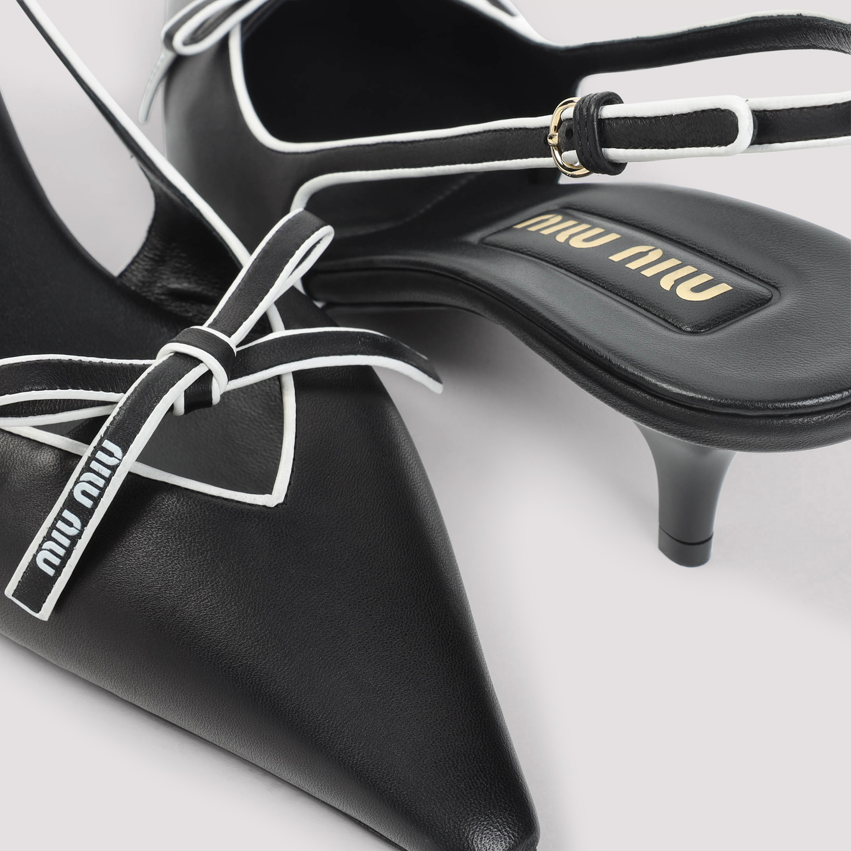 Shop Miu Miu Pointed High Heel Sandals