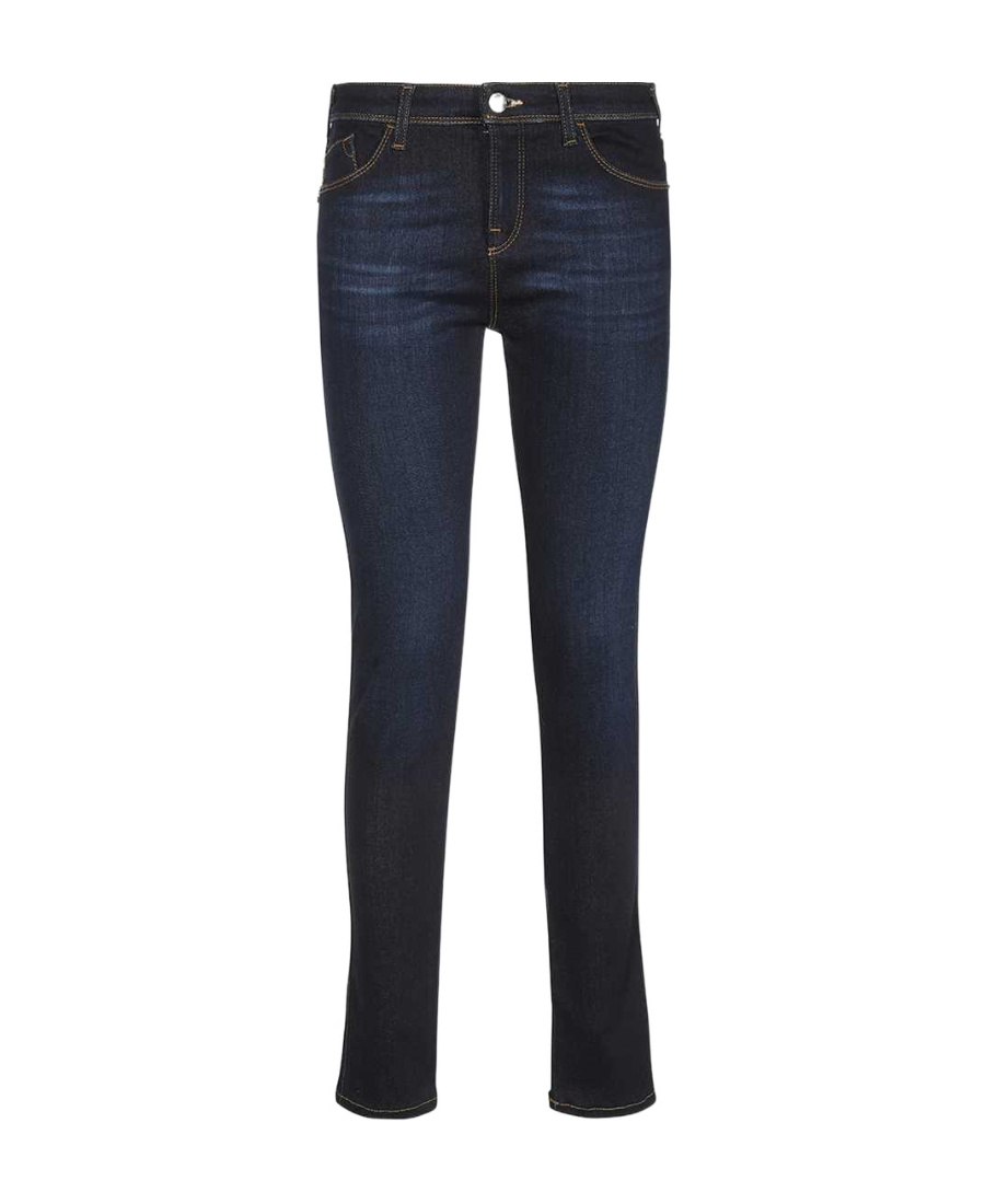 Emporio Armani Low-rise Skinny Jeans In Black