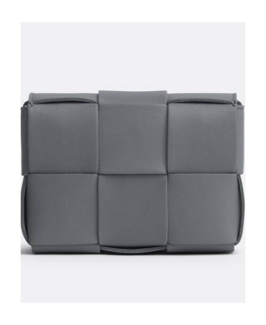 Bottega Veneta Logo Cross-body Bag In Gray