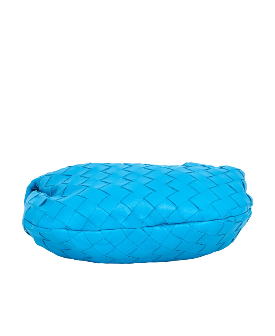 Bottega Veneta Mini Jodie Knitted Handbag In Blue