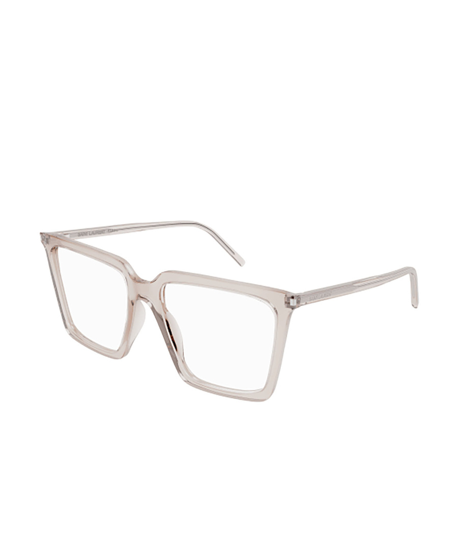 Saint Laurent Square-frame Transparent Sunglasses In White