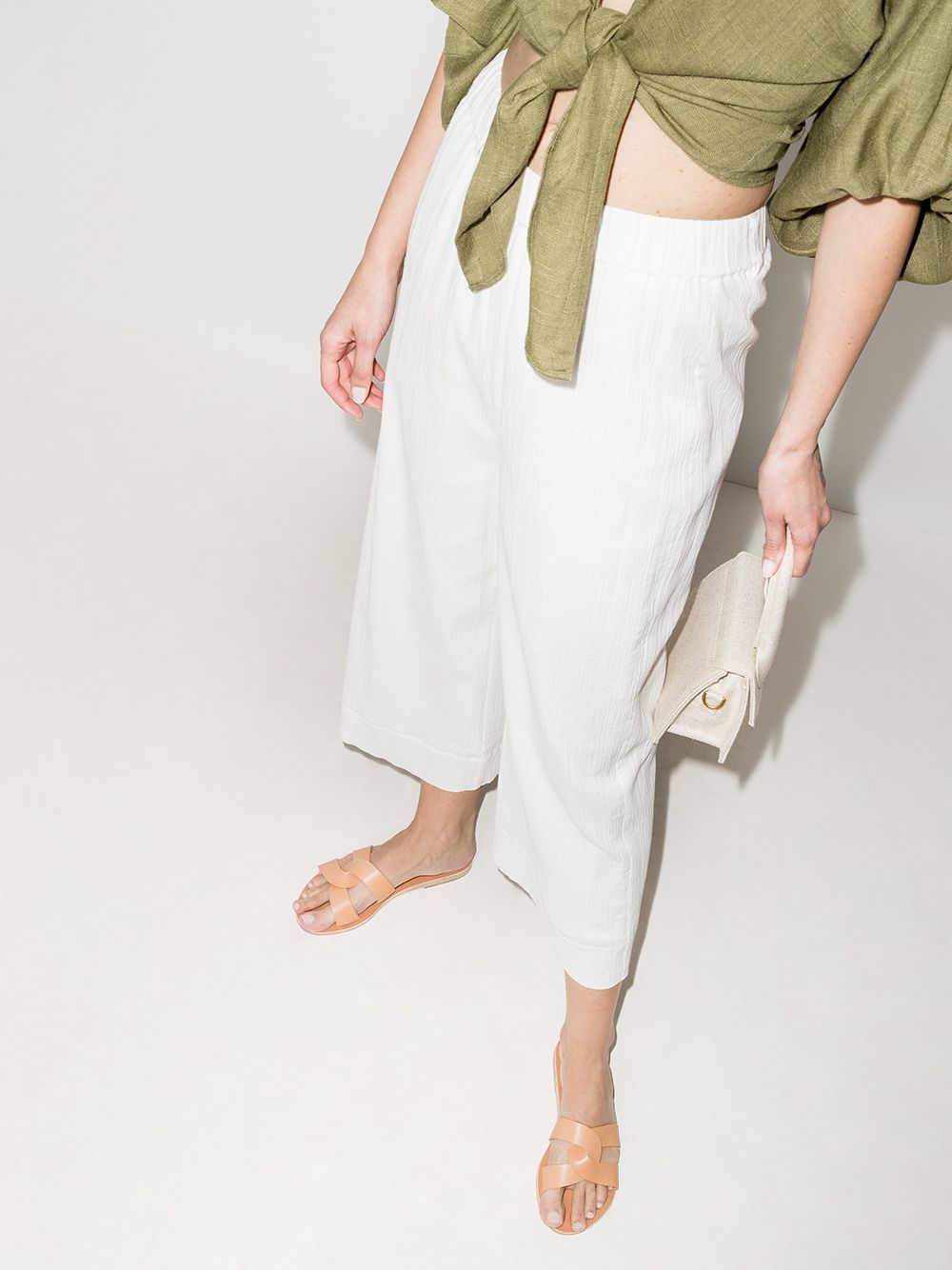 Ancient Greek Sandals Desmos Cross-belt Sandals In Nude