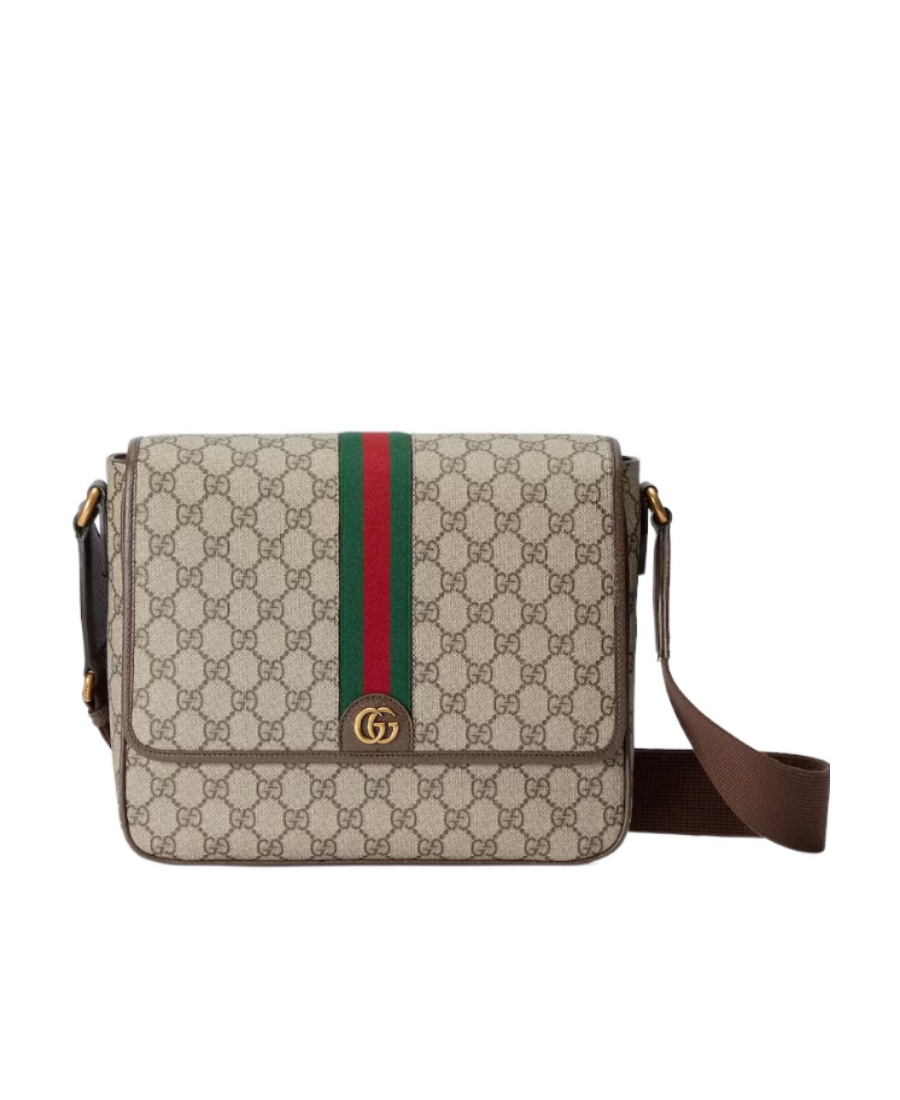 Gucci Beige Ophidia Messenger Bag In Nude