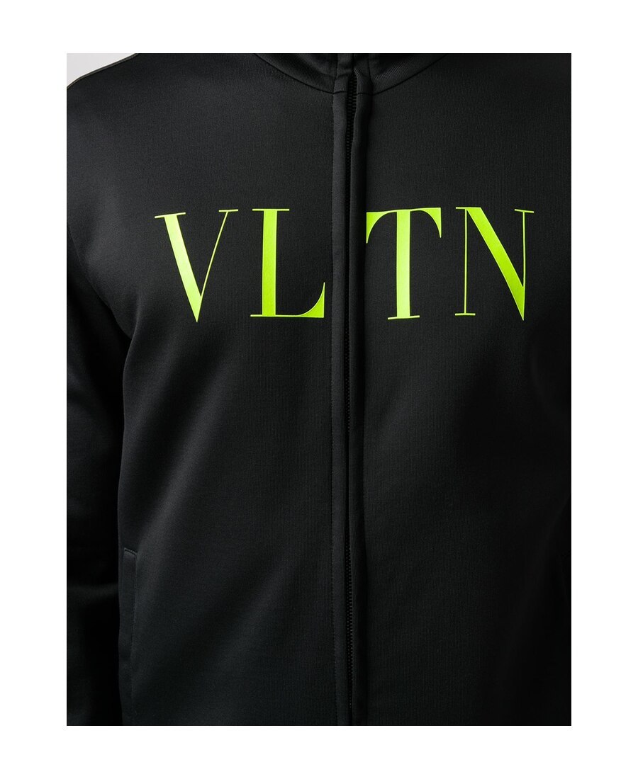 Valentino Vltn Zippered Pilot Casual Jacket In Black
