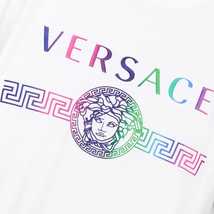 Versace Logo Printed T-shirt In White