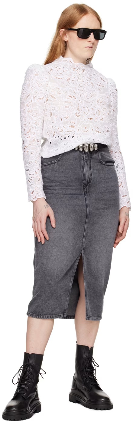 Shop Isabel Marant Tilauria Skirt In Black