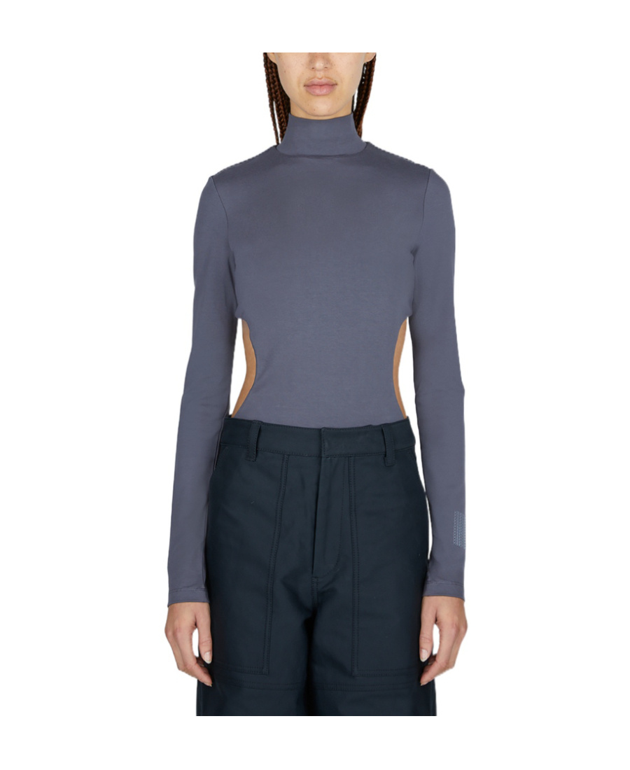 Shop Marc Jacobs Stretch-cotton Cut-out Bodysuit In Black