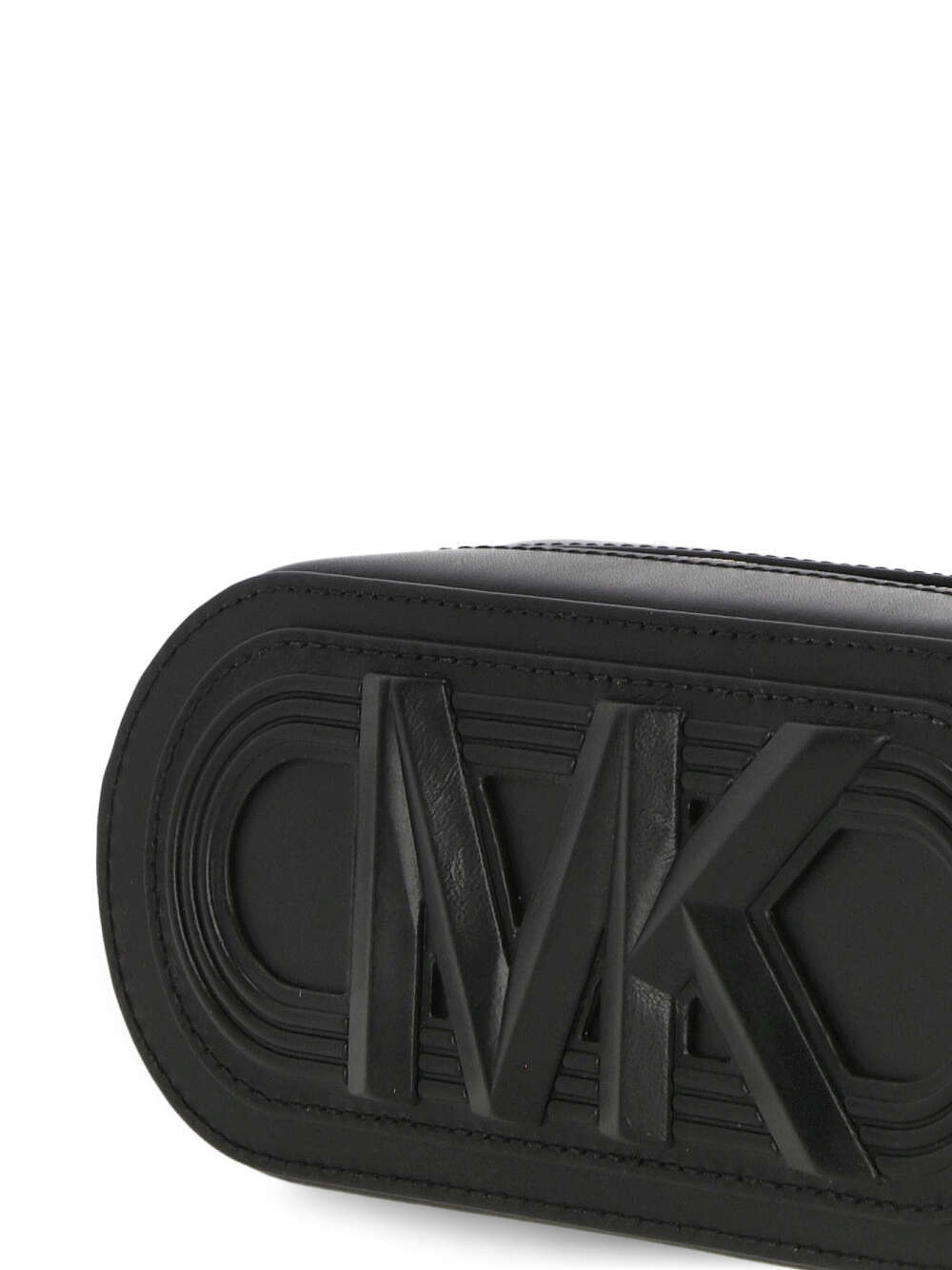 Michael Kors Michael  Logo Appliqué Zipped Clutch Bag In Black