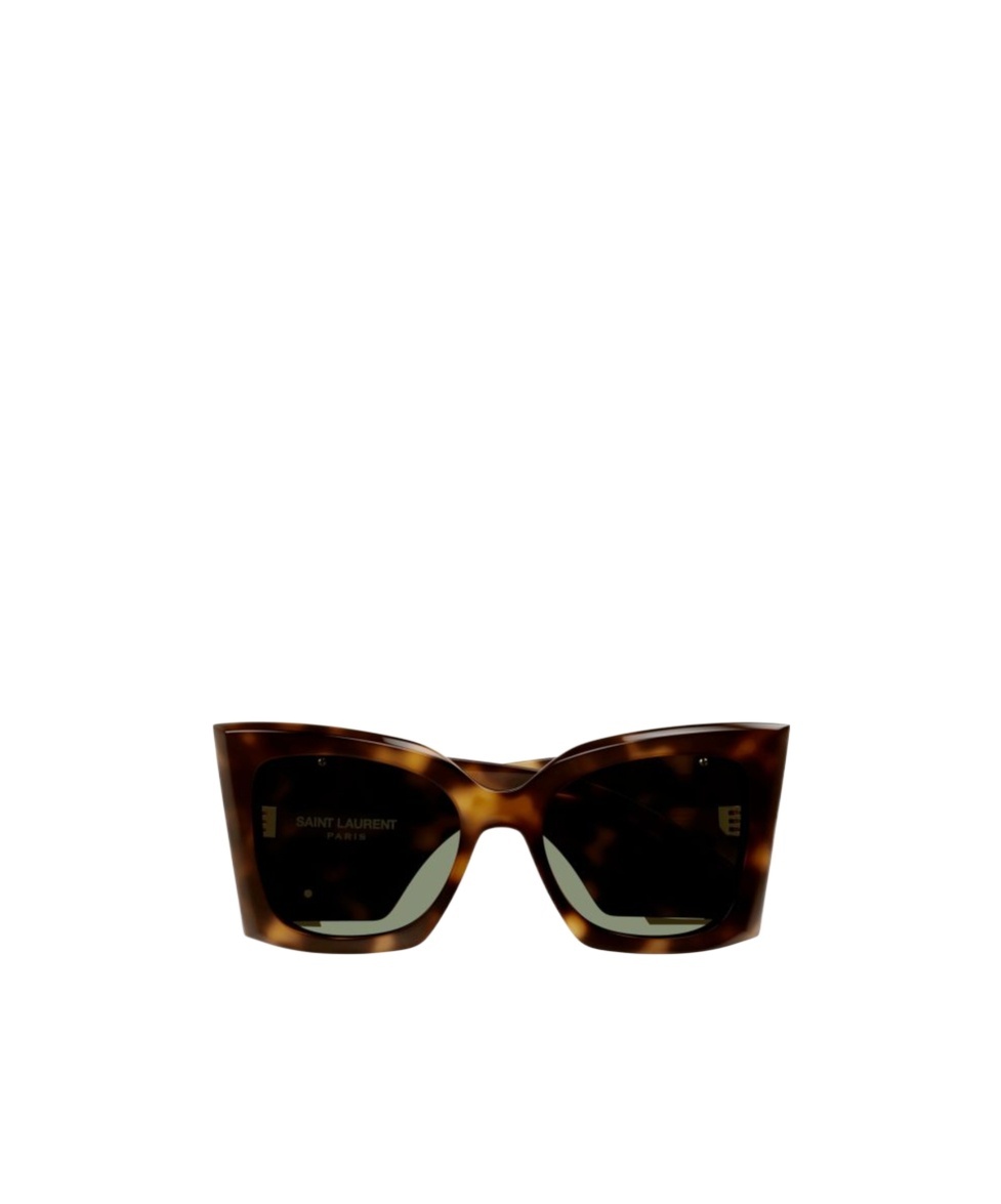 Saint Laurent Blaze Tortoiseshell-effect Sunglasses In Black