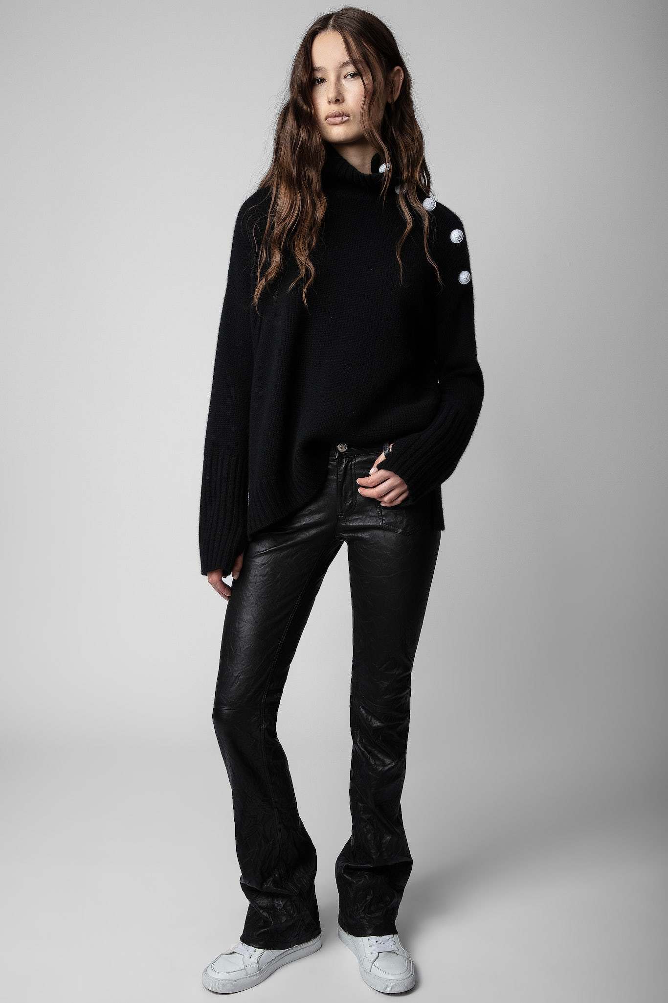 Zadig & Voltaire Turtleneck Long-sleeved Sweater In Black