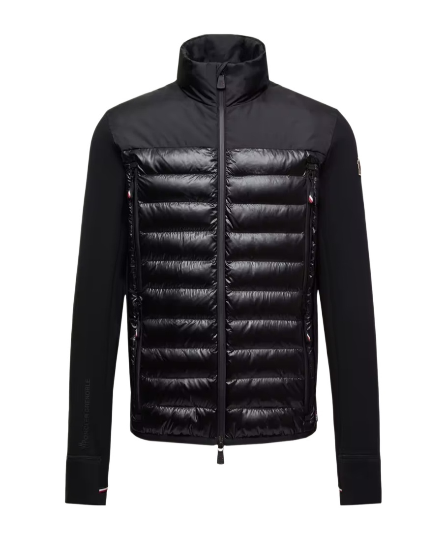 Moncler Grenoble Black Polyester Blend Padded Sweatshirt In Black