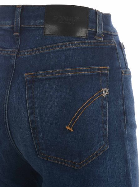 Dondup Logo-patch Wide-leg Denim Jeans In Blue