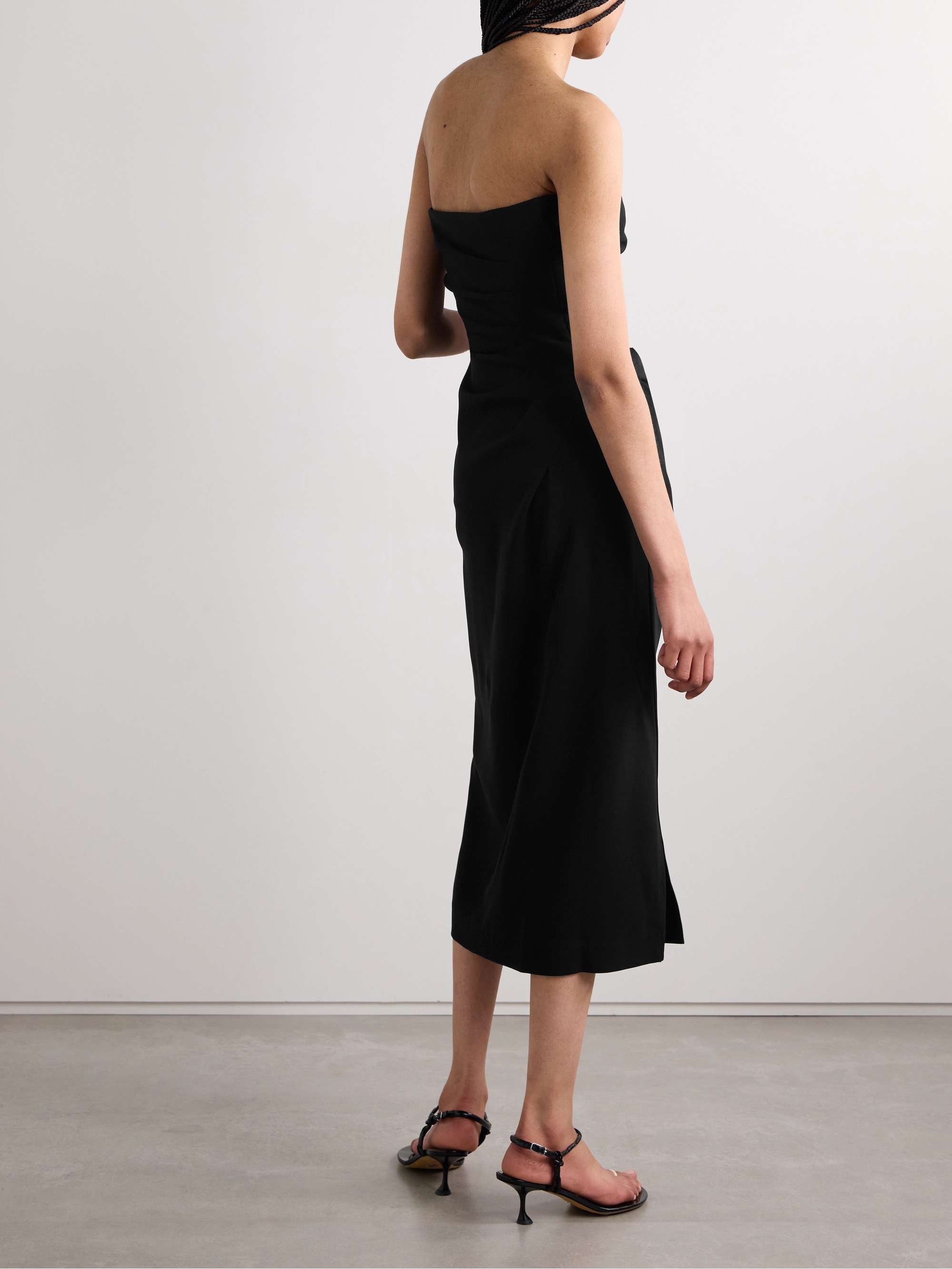 Proenza Schouler Falling Strapless Dress In Black