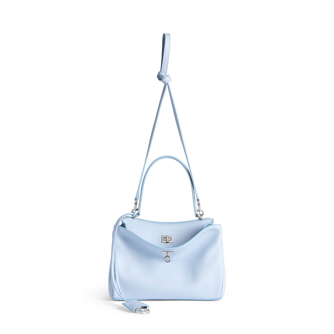 Balenciaga Rodeo Small Calfskin Top-handle Bag In Blue