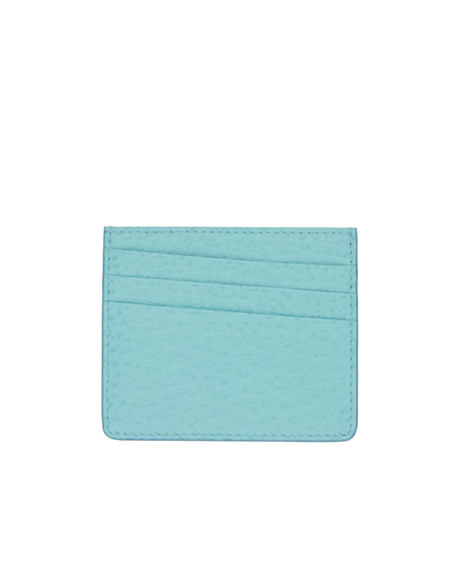 Maison Margiela Numbers-motif Leather Cardholder In Blue