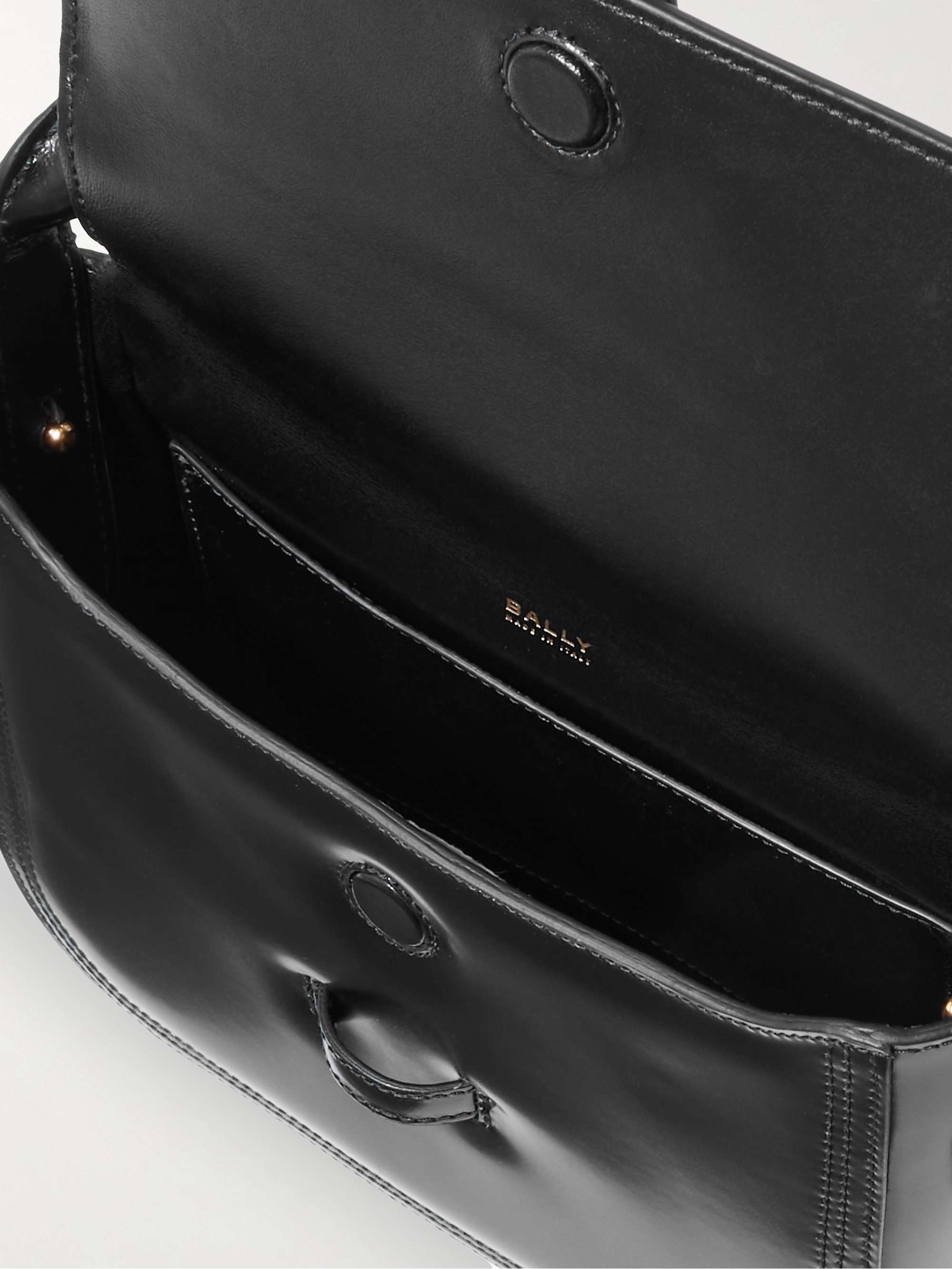 Bally Logo Printed Top Handle Bag In Black