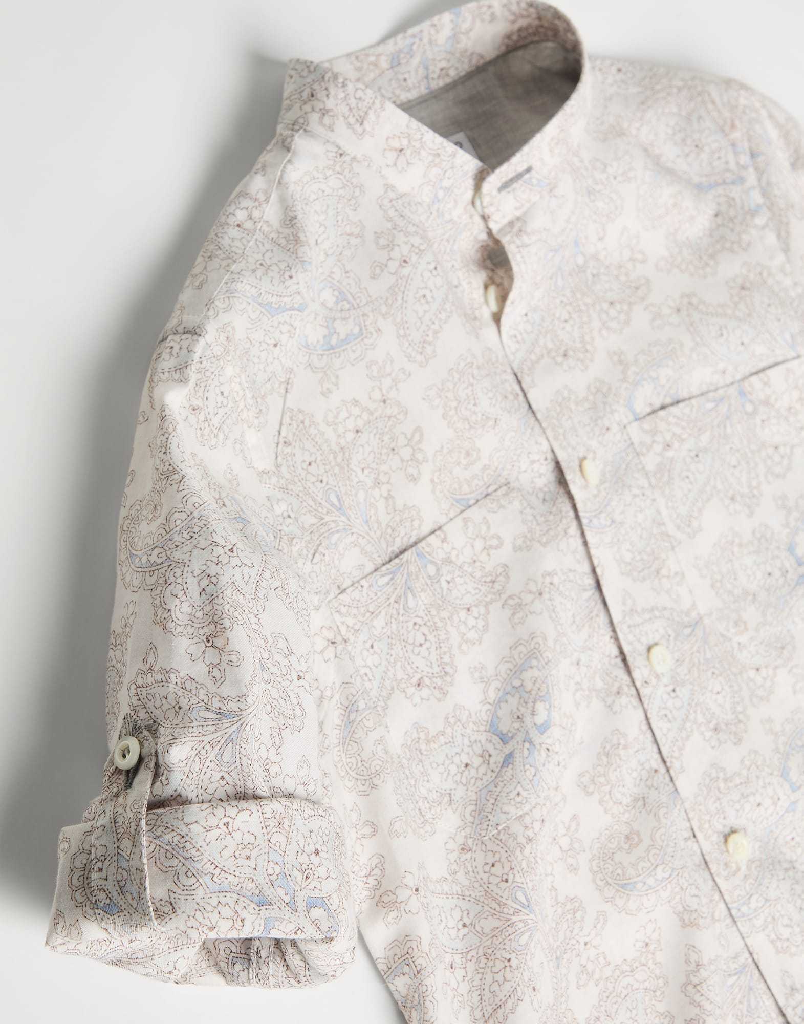 Brunello Cucinelli Paisley-print Shirt In White