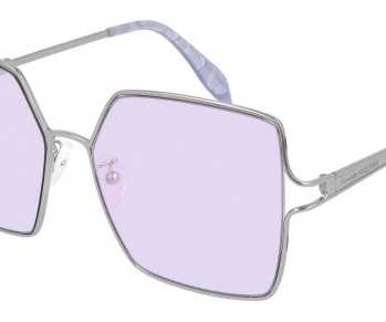 Alexander Mcqueen Logo Sunglasses In White