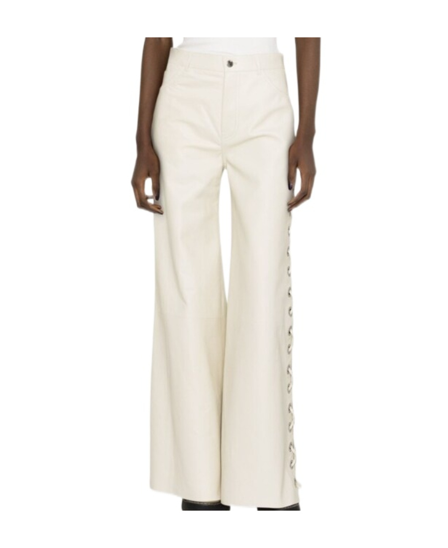 Chloé Logo Casual Pants In White