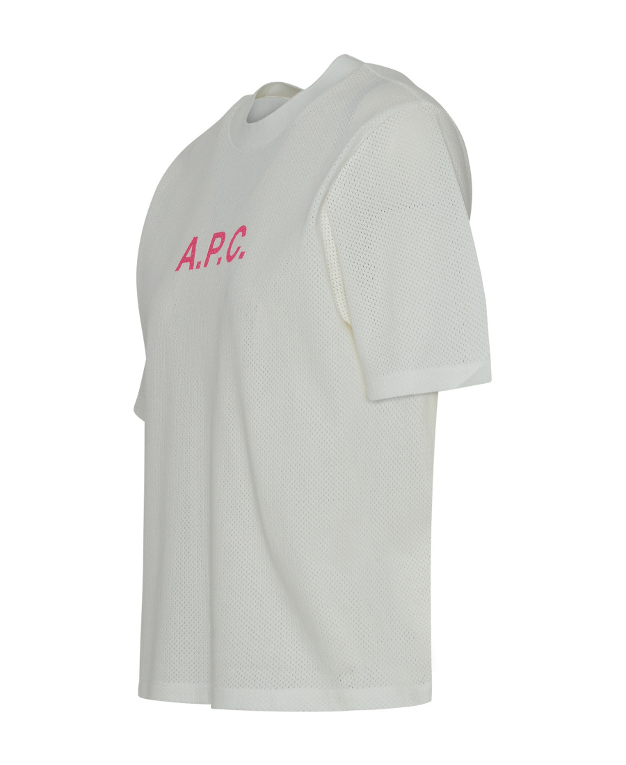 Apc A.p.c. Mae T-shirt In White Cotton In Gray
