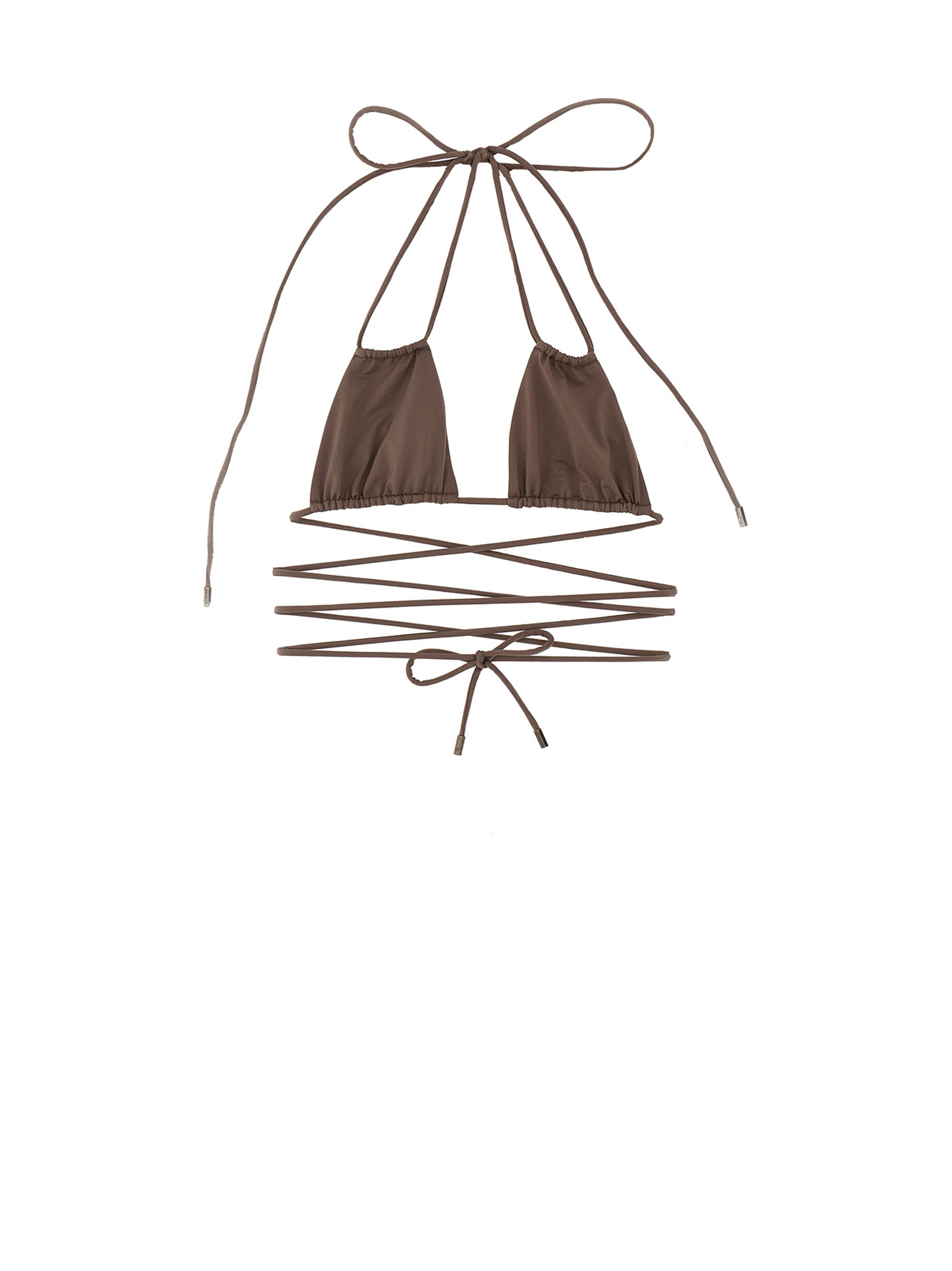 Saint Laurent Halterneck Wrap Around Bikini Top