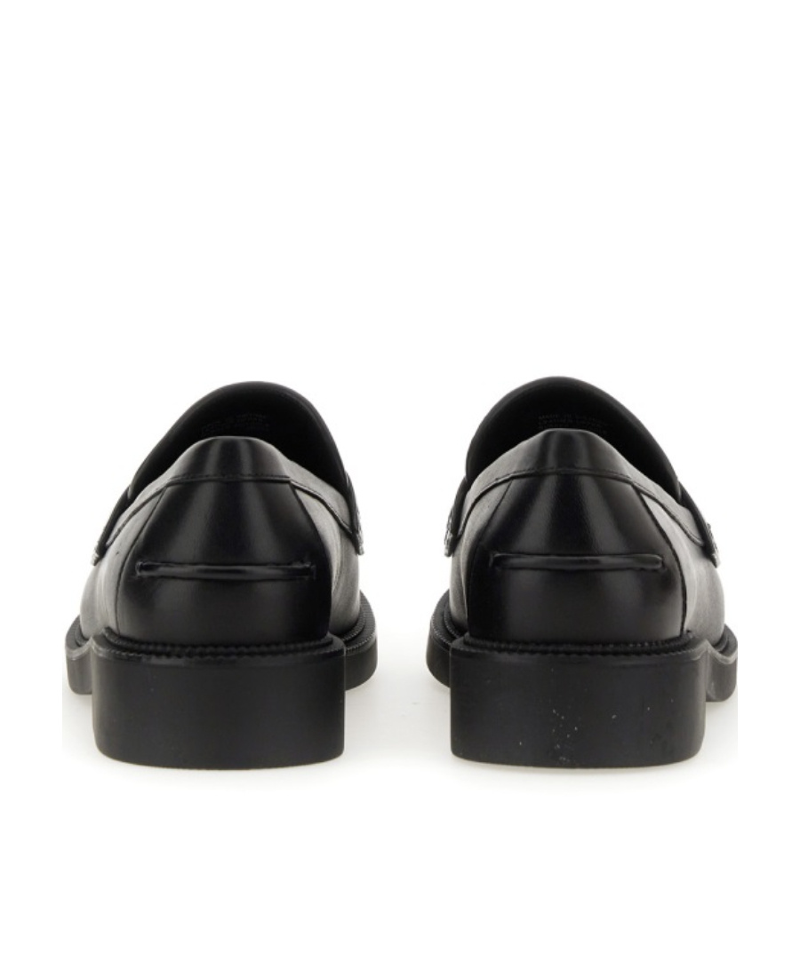 Shop Michael Michael Kors Logo-penny Leather Loafers In Black