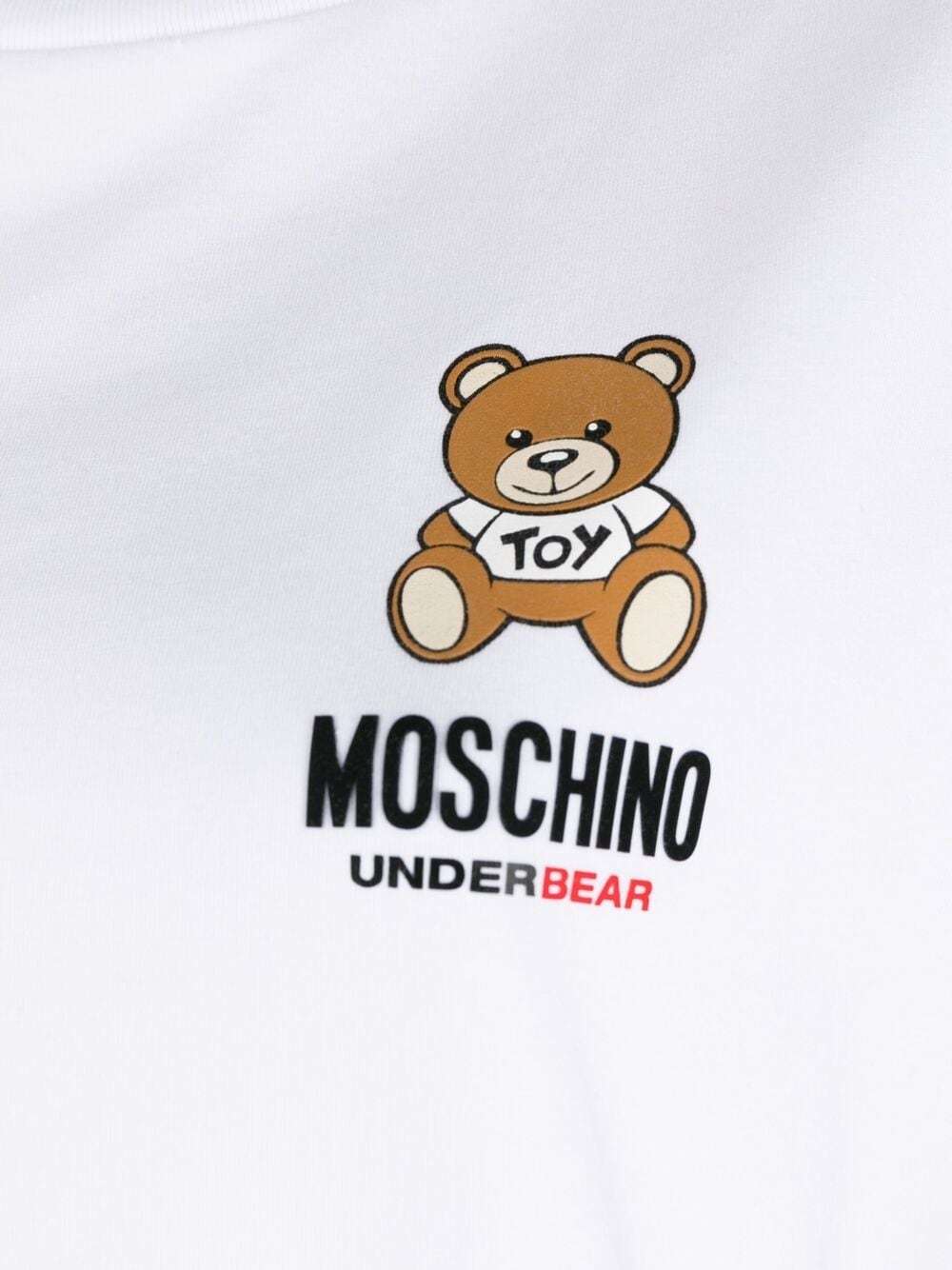 Moschino Teddy Under Bear Print T-shirt In White