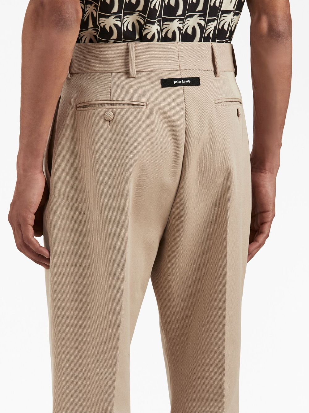 Palm Angels Men's Flared Trousers In Nude
