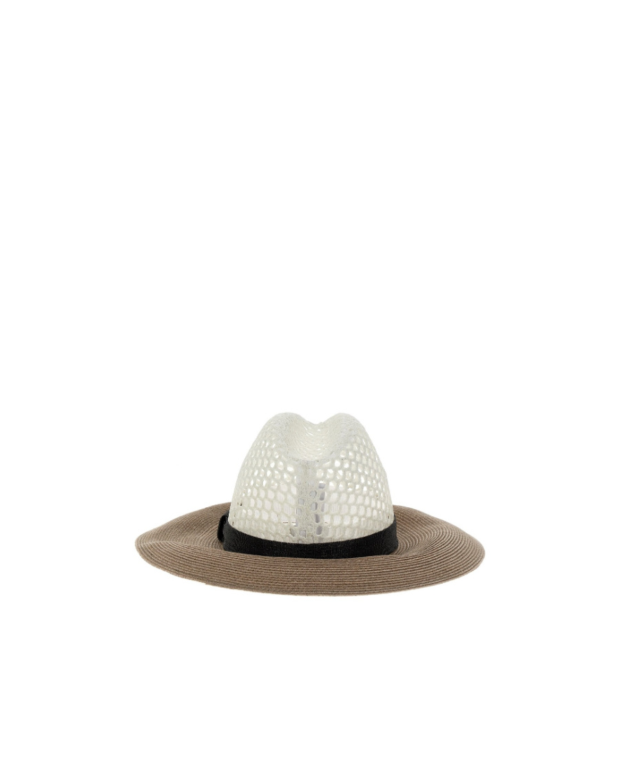 Brunello Cucinelli Perforated-detail Hat In White