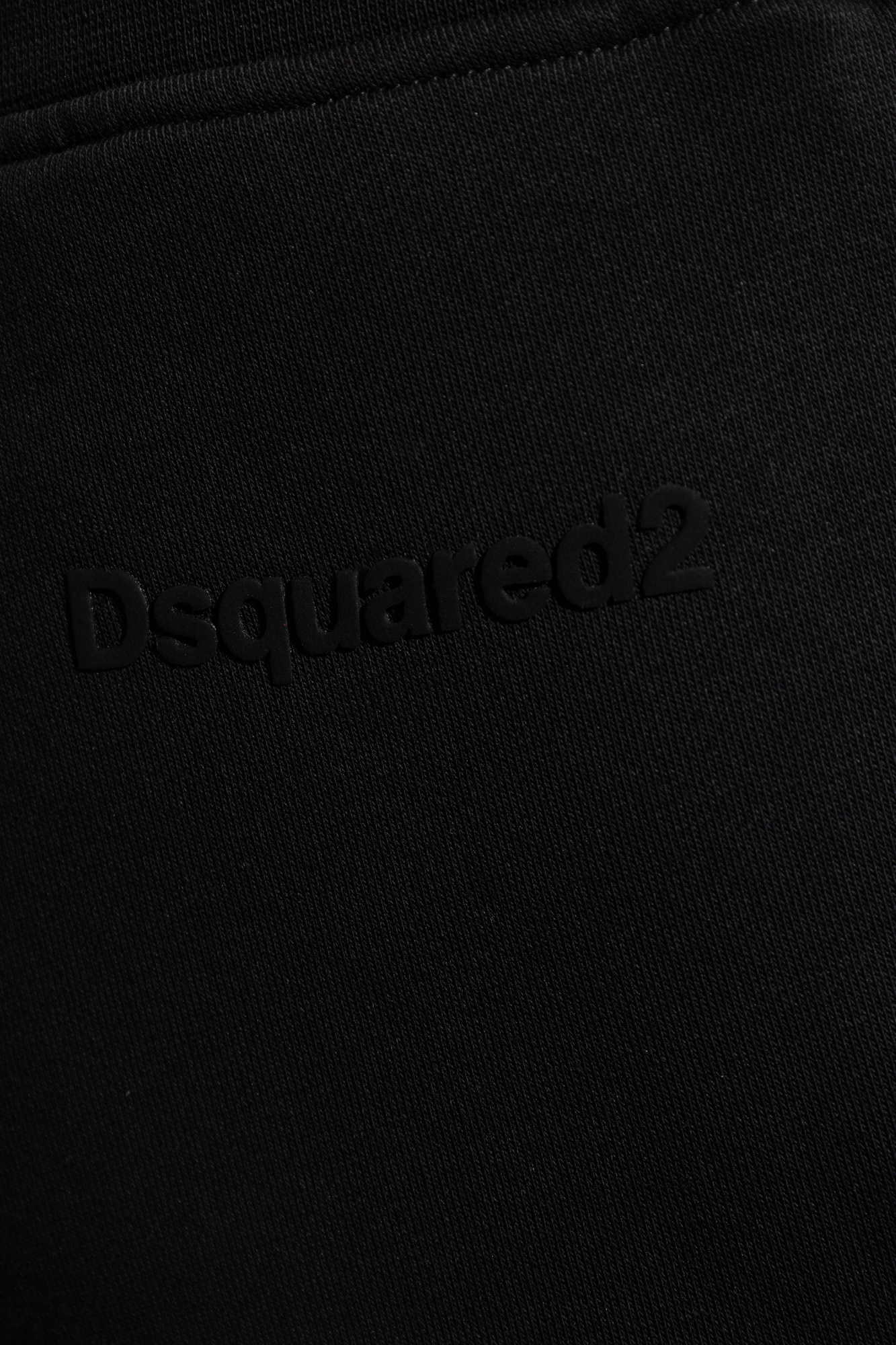 Shop Dsquared2 Rubberised-logo Shorts In Black